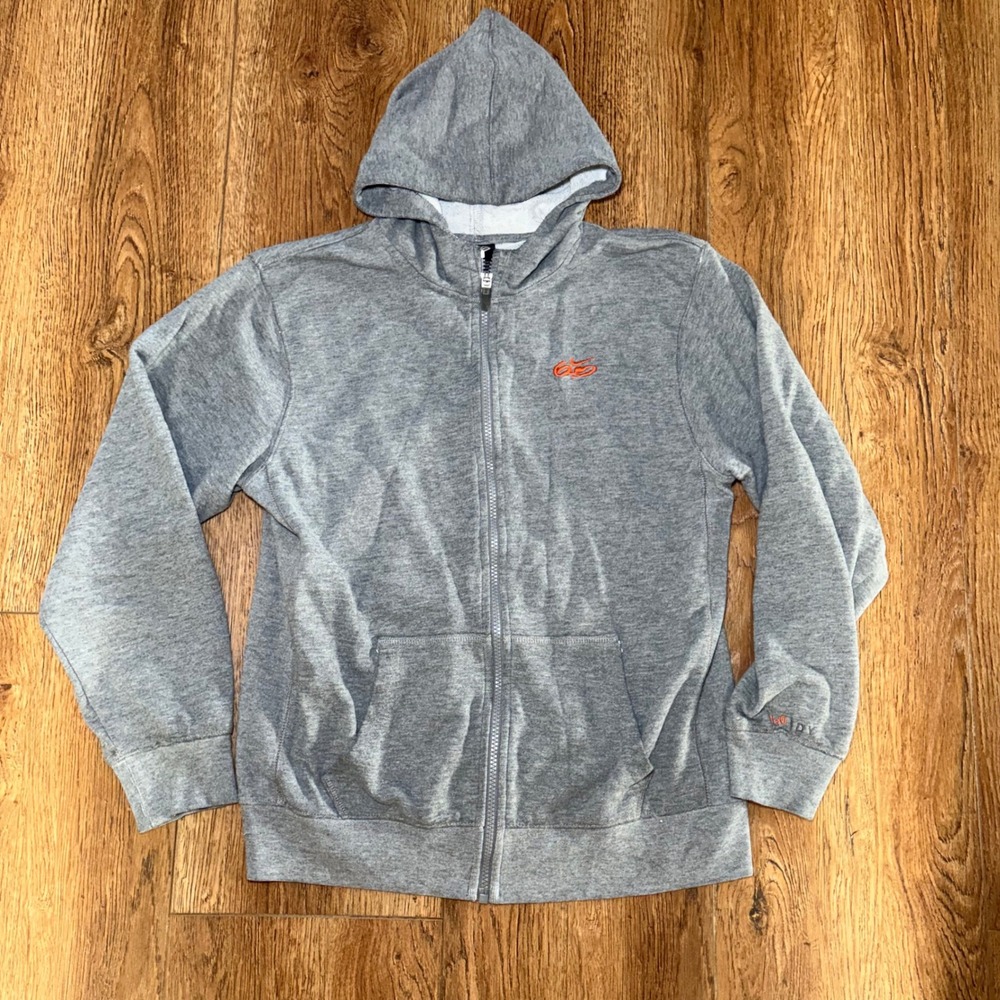Nike 6.0 Full Zip Hoodie Jacket Gray Orange Logo H20 ODY Jacket Womens Large